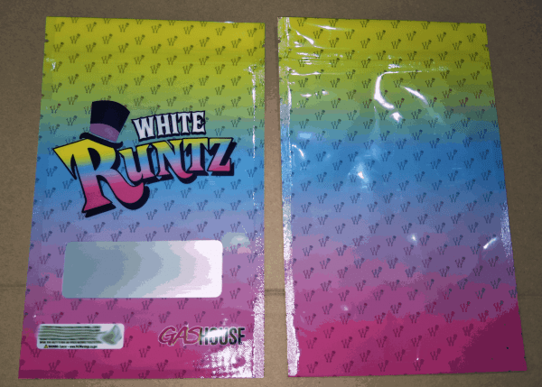 White Runtz Brand Mylar Bag 14g-28g (Multi-Color Style) – Loud Mylar Bags