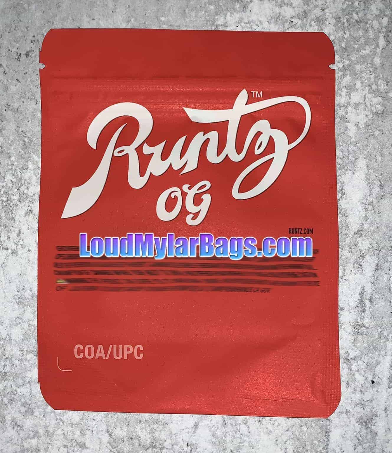 Runtz OG 2020 Red style 3.5g mylar bags – Loud Mylar Bags