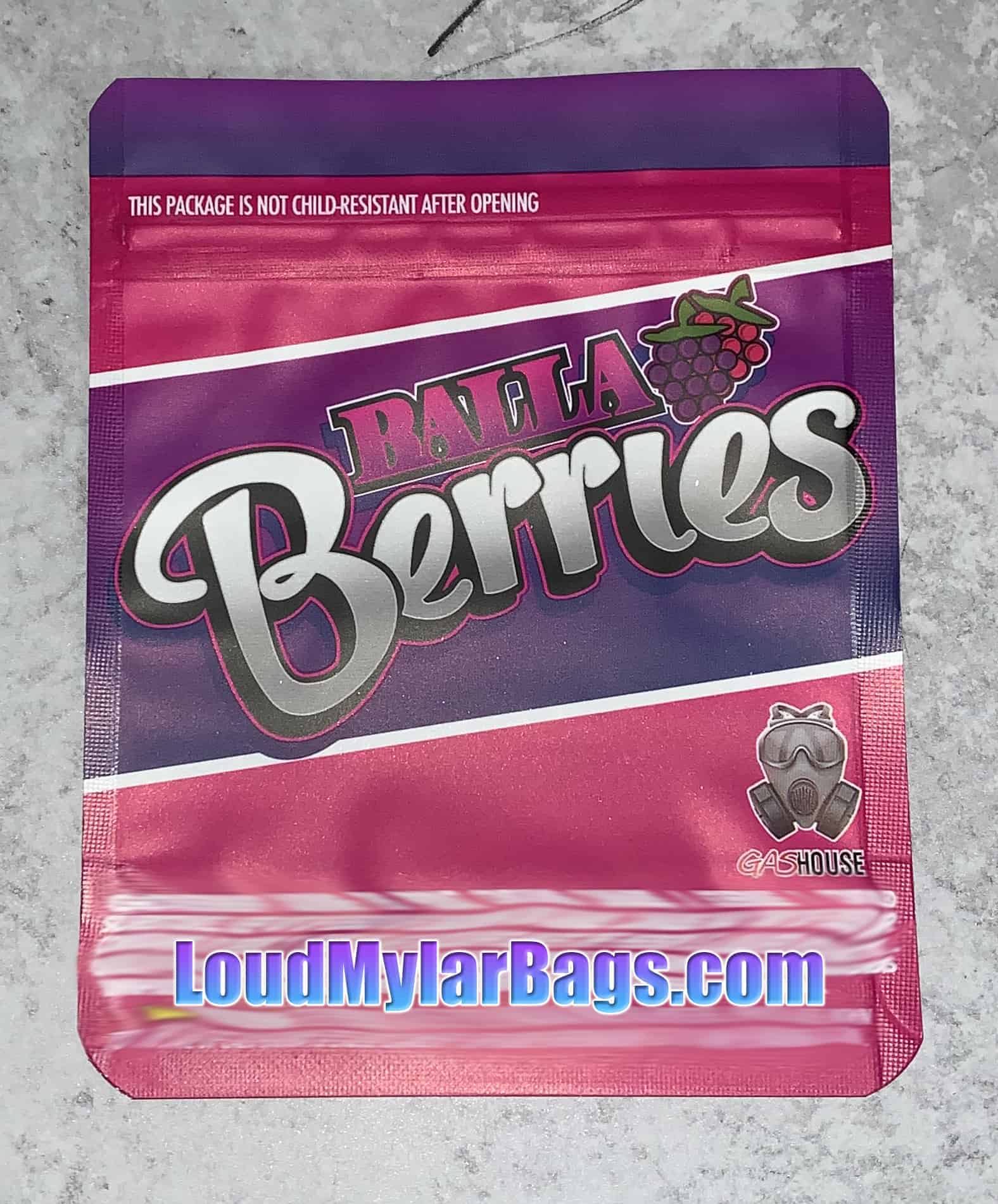 Balla Berries Mylar bag 3.5-7g Empty Runtz Bags Smellproof 