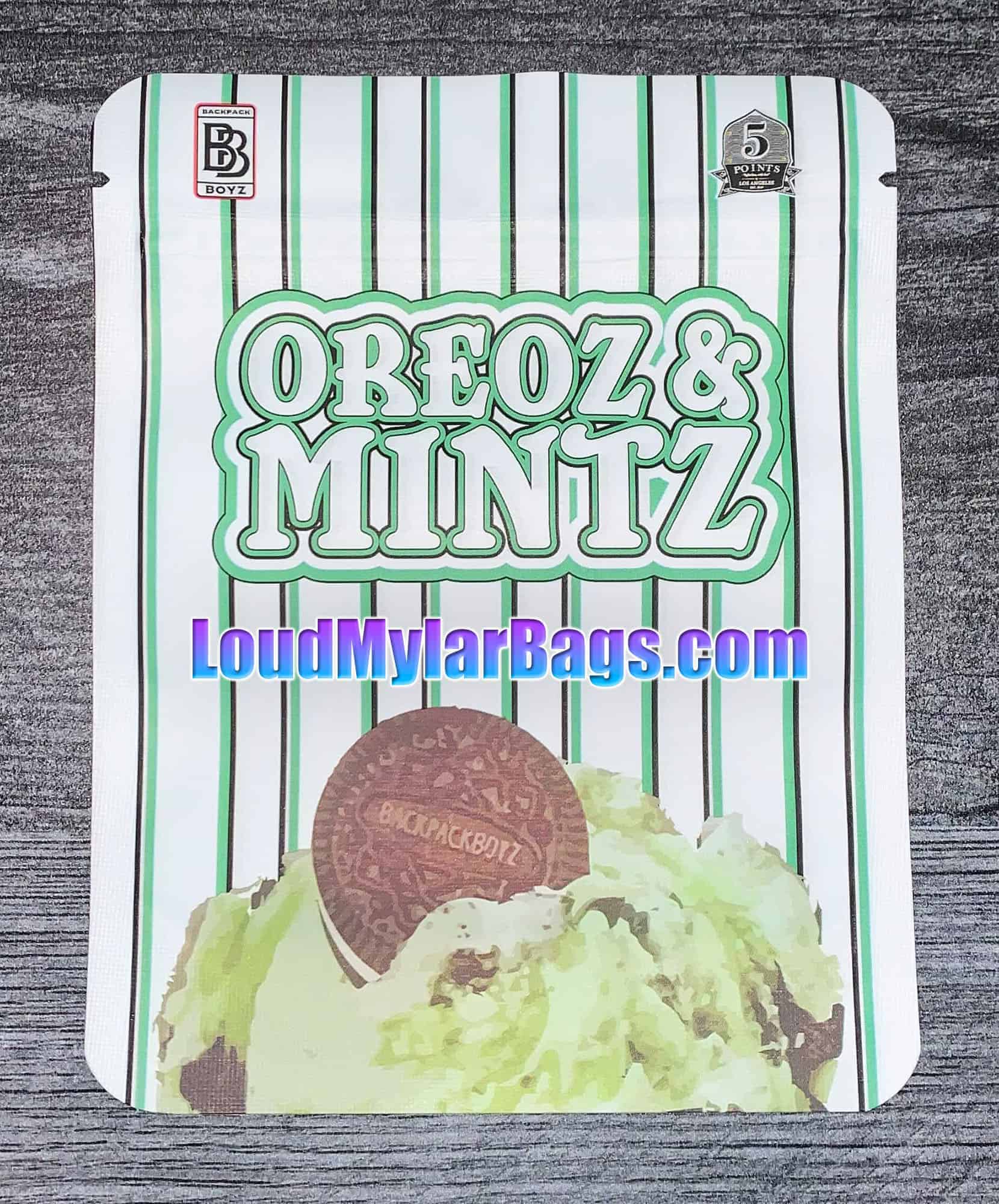 50 Oreoz& Mintz Mylar bag 7 Gram  Empty Bags 