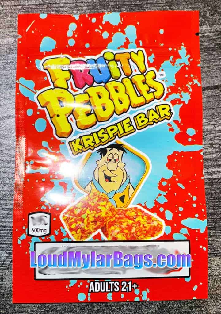 Edible Cereal Treat 600mg – Fruity Pebblez Treat Bar Empty Bag ...