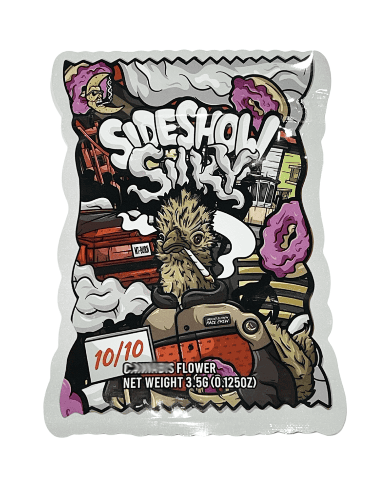 Silky Sideshow 3.5g DieCut Empty Mylar Bags