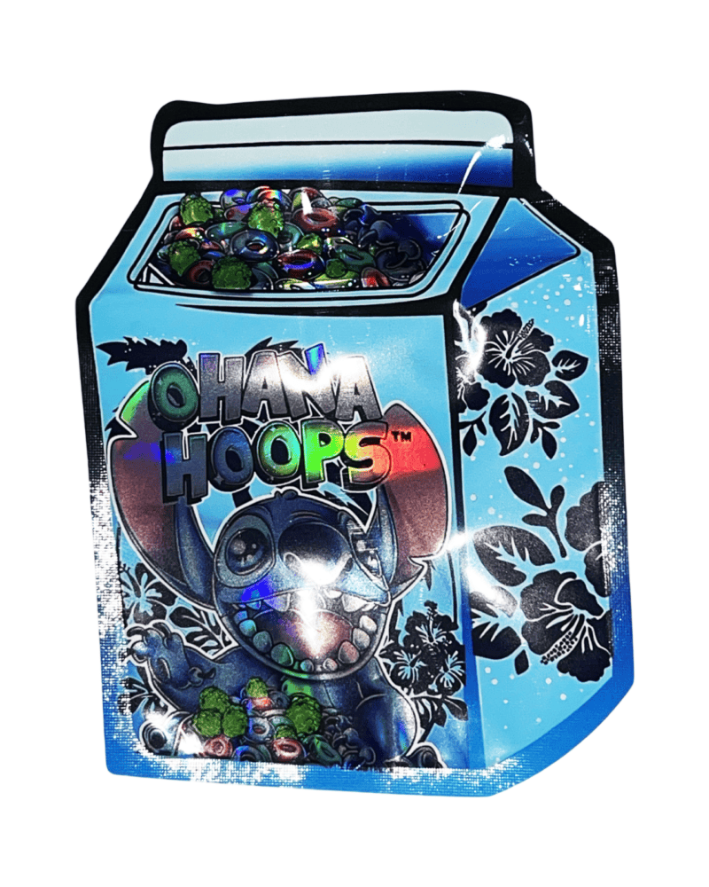 Ohana Hoops 3.5g Diecut Mylar Bags