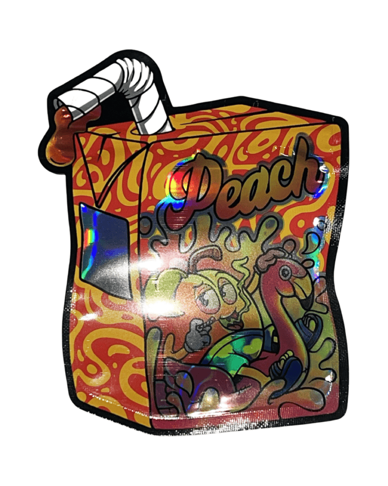 Peach Puree 3.5g Diecut Mylar Bags